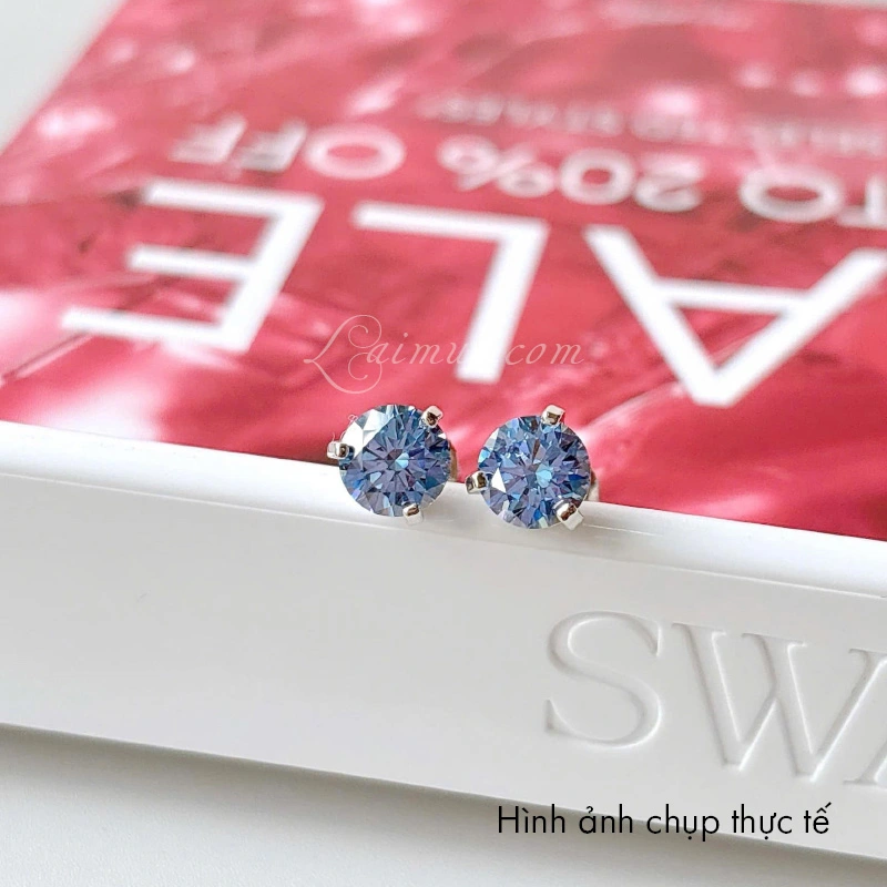 Bông Tai Swarovski Chính Hãng Solitaire Stud Earrings 5725002