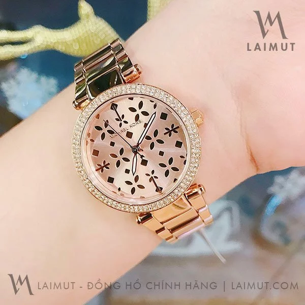 Đồng Hồ Chính Hãng Michael Kors Nữ Mini Parker Floral Cutout Dial 33mm - Hình ảnh 5