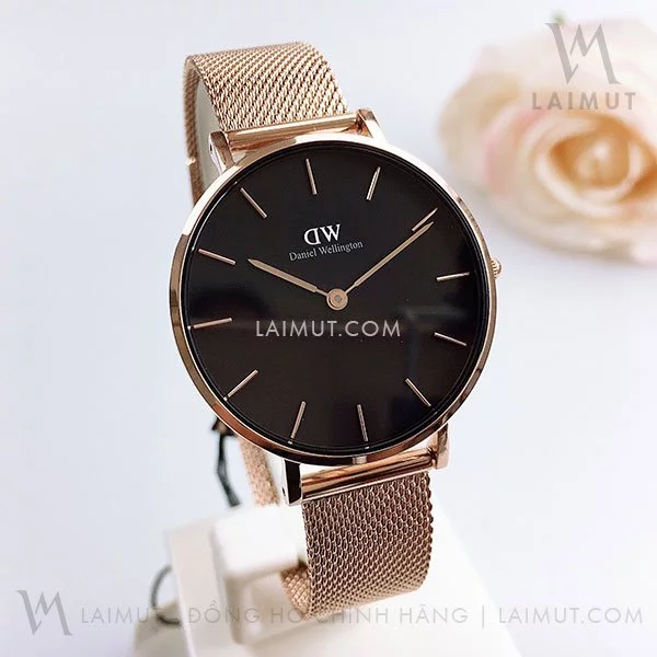 Đồng Hồ DW Nữ Chính Hãng Classic Petite Melrose Black Rose Gold