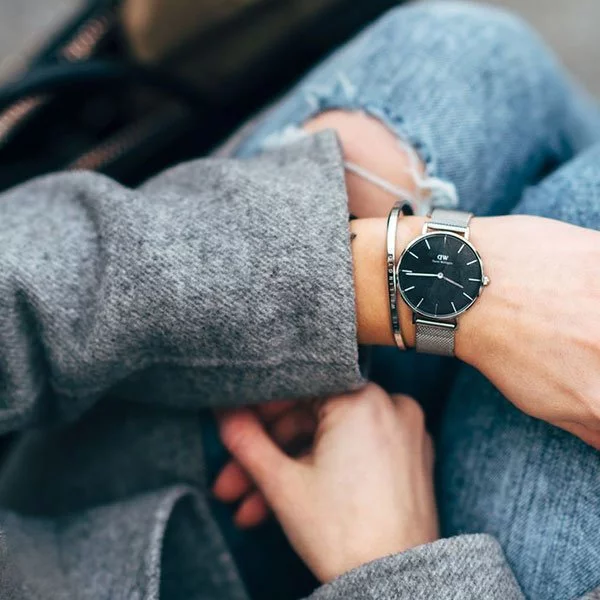 Đồng Hồ Chính Hãng DW Nữ Classic Petite Black Sterling Silver