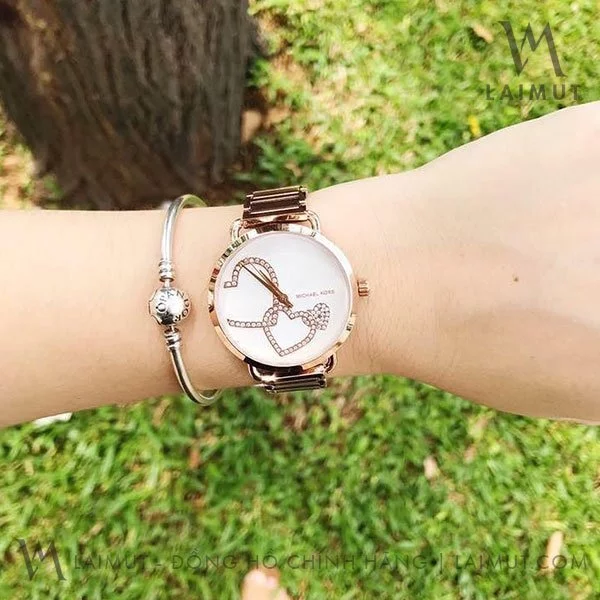 Đồng Hồ Chính Hãng MichaelKors Nữ Portia Rose Gold Tone 36.5mm - Hình ảnh 4