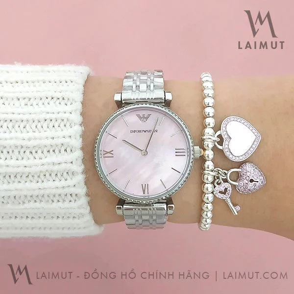 Đồng Hồ Chính Hãng Emporio Armani Nữ The Classic Pink Dial 32mm - Hình ảnh 5