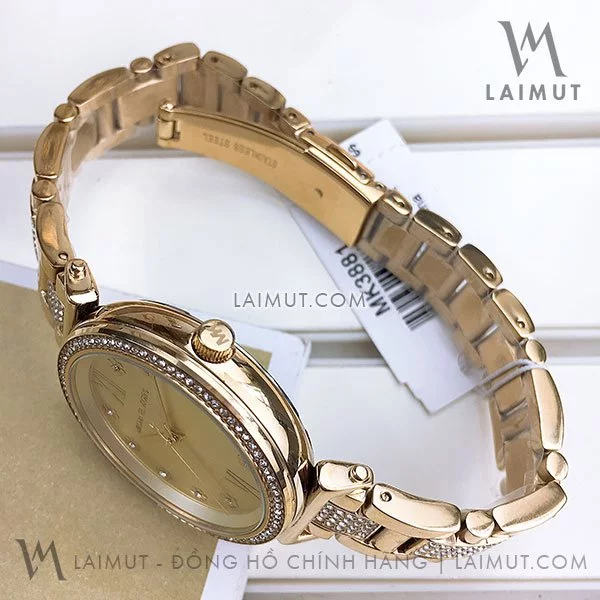 Đồng Hồ Chính Hãng Michael Kors Nữ Sofie Pave Crystal Gold Dial 36mm - Hình ảnh 3