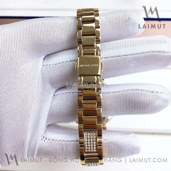 Đồng Hồ Chính Hãng Michael Kors Nữ Sofie Pave Crystal Gold Dial 36mm - Hình ảnh 4
