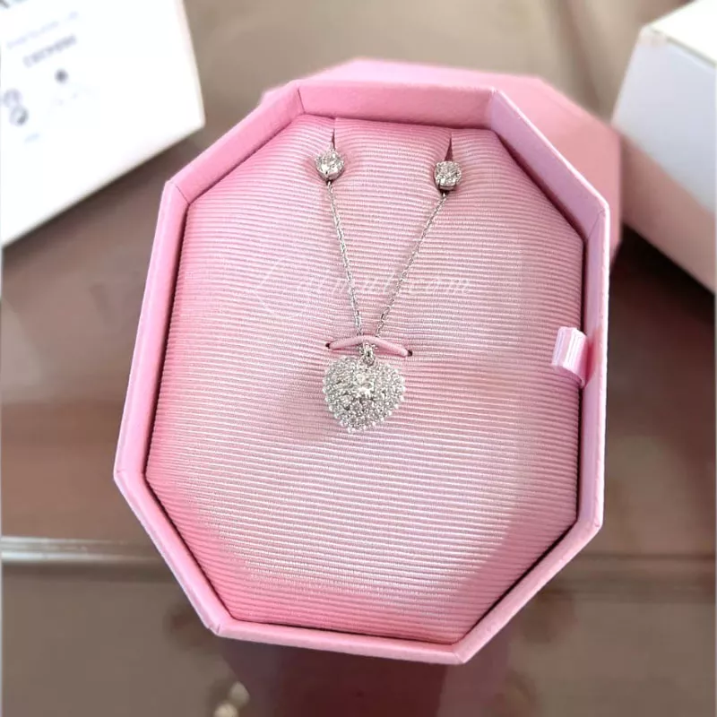 Bộ Trang Sức Swarovski Trái Tim Chính Hãng Heart Hyperbola Set - Hình ảnh 5