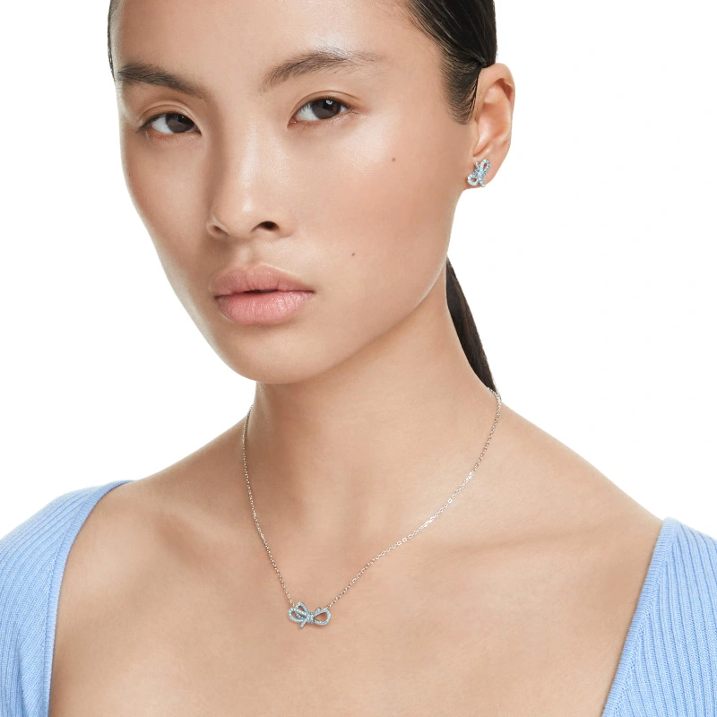 Bộ trang sức Swarovski 5723554 Lifelong Bow Set | Ảnh mẫu đeo