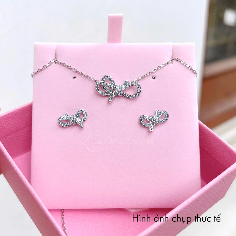 Bộ trang sức Swarovski 5723554 Lifelong Bow Set | Ảnh chụp thật 01