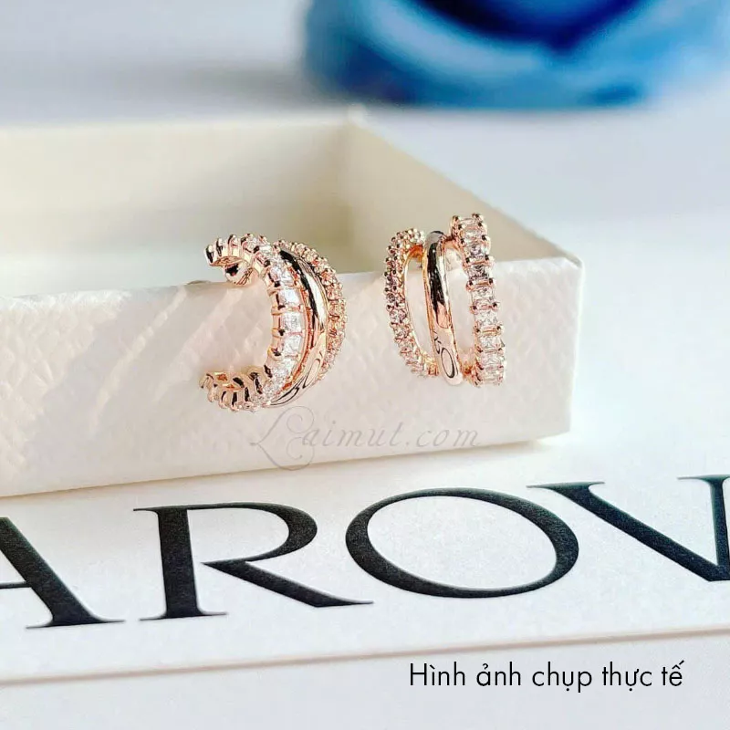 Hoa Tai Swarovski Chính Hãng Hyperbola Hoop Earrings 5701591 5698702