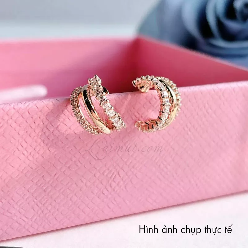 Hoa Tai Swarovski Chính Hãng Hyperbola Hoop Earrings 5701591 5698702