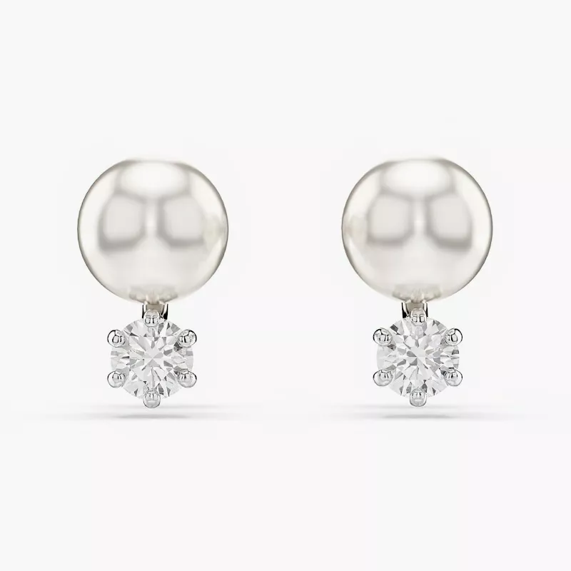 Bông Tai Swarovski Chính Hãng Matrix Pearl Stud Earrings 5694225