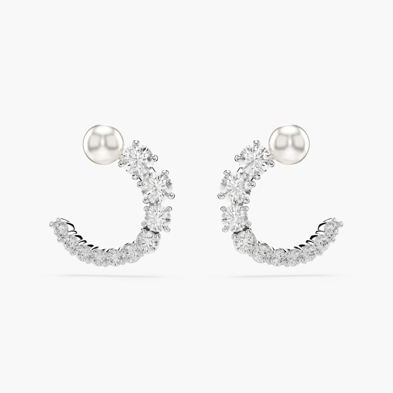 Bông Tai Swarovski Chính Hãng Matrix Hoop Earrings 5692260