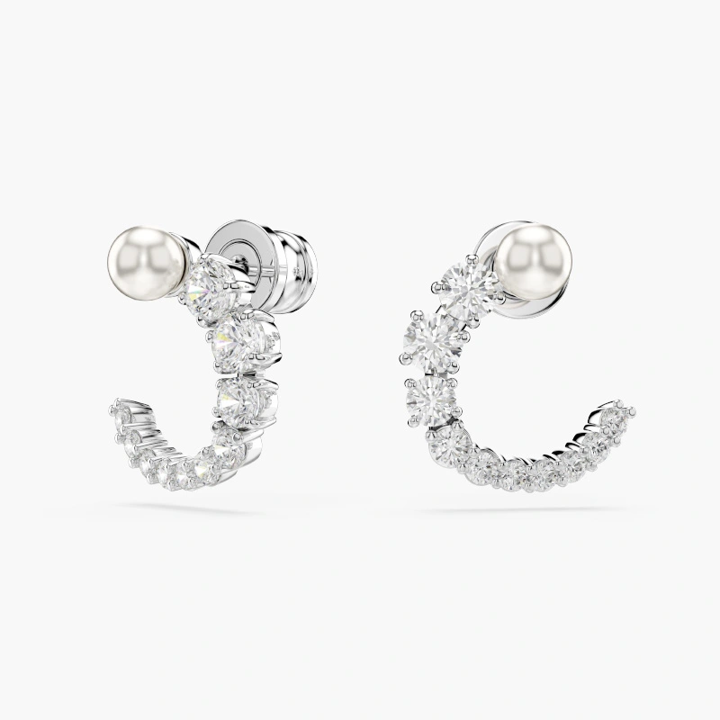 Bông Tai Swarovski Chính Hãng Matrix Hoop Earrings 5692260