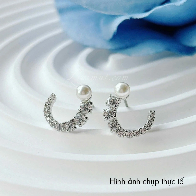 Bông Tai Swarovski Chính Hãng Matrix Hoop Earrings 5692260