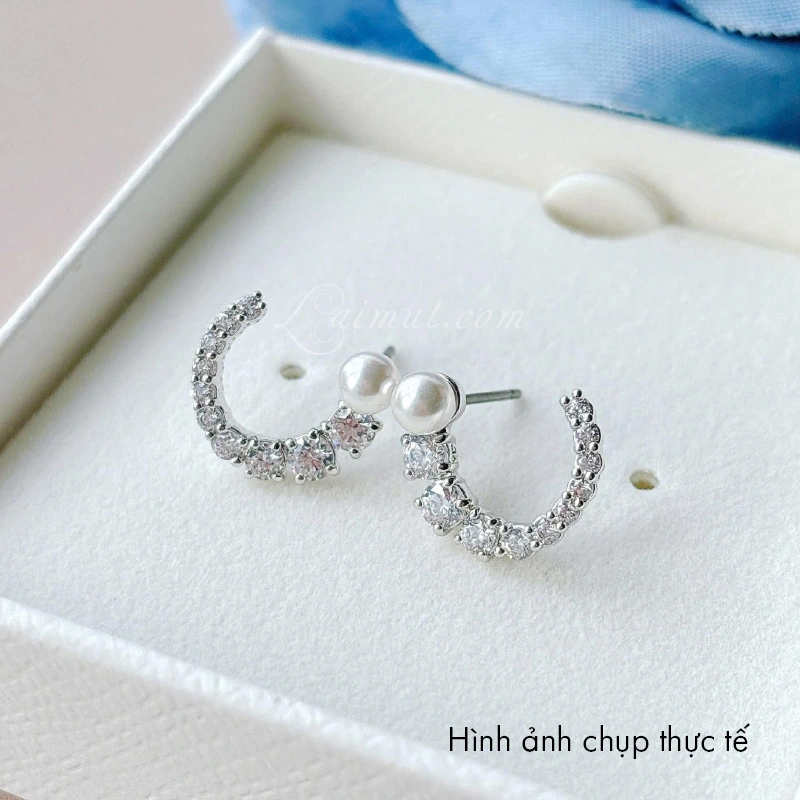 Bông Tai Swarovski Chính Hãng Matrix Hoop Earrings 5692260