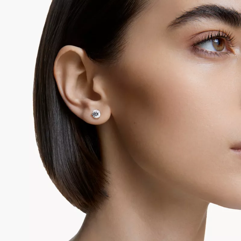 Bông Tai Swarovski Round Cut Solitaire Stud Earrings 1800046