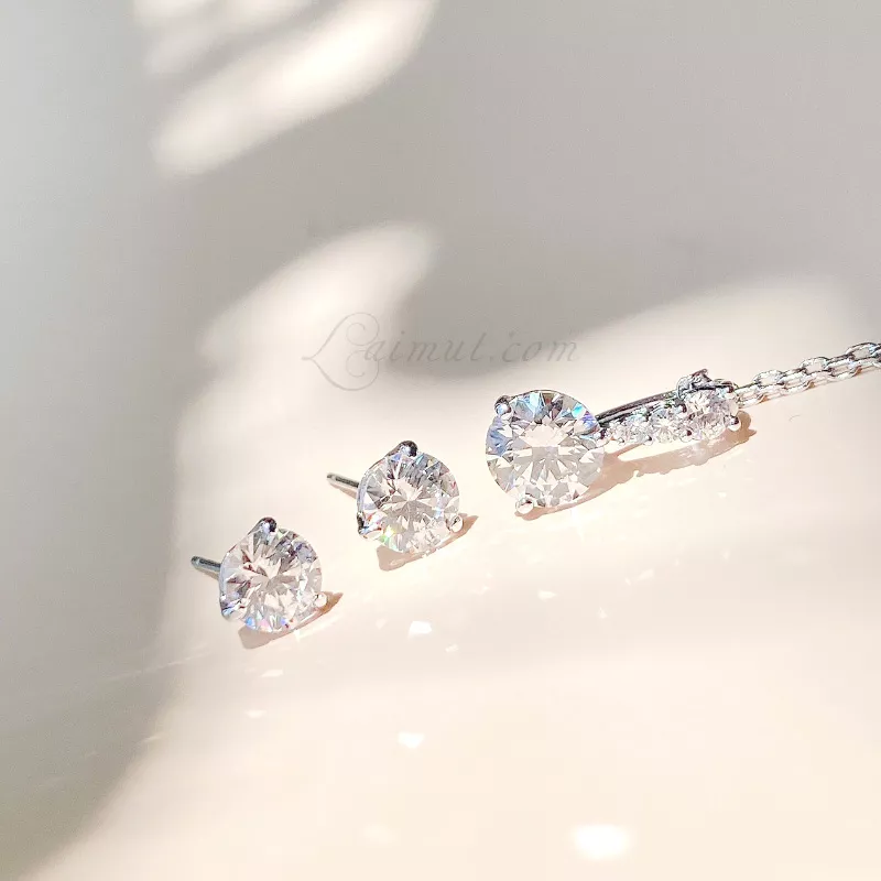 Bông Tai Swarovski Round Cut Solitaire Stud Earrings 1800046