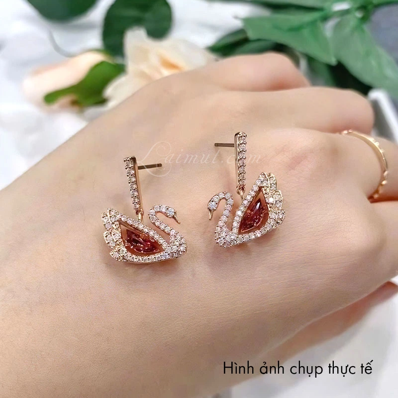 Bông Tai Swarovski Chính Hãng Dancing Swan Earrings 5614124