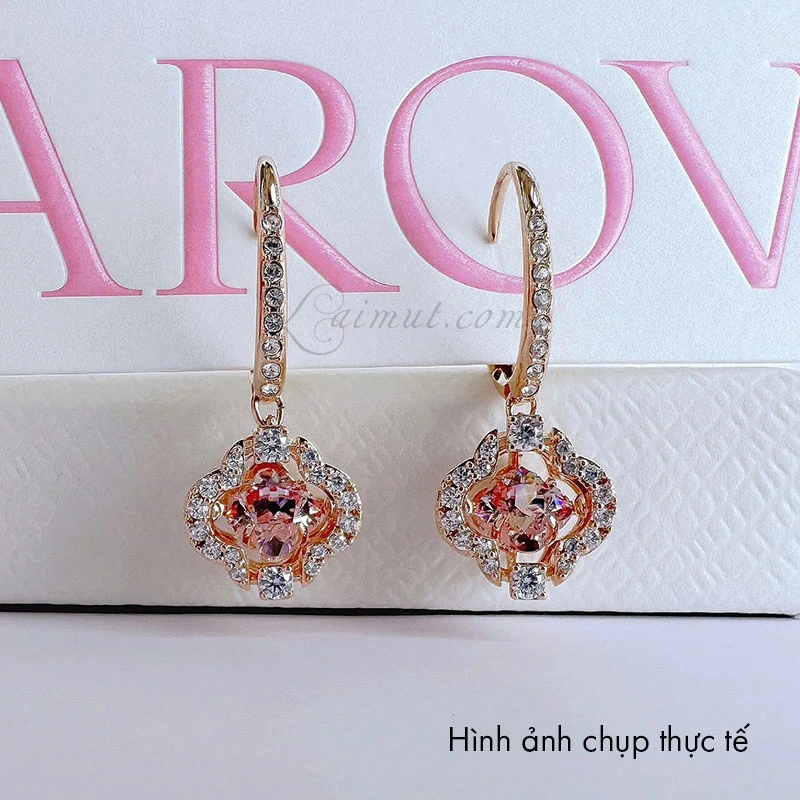 Bông Tai Swarovski Cỏ 4 Lá Sparkling Dance Drop Earrings 5516477