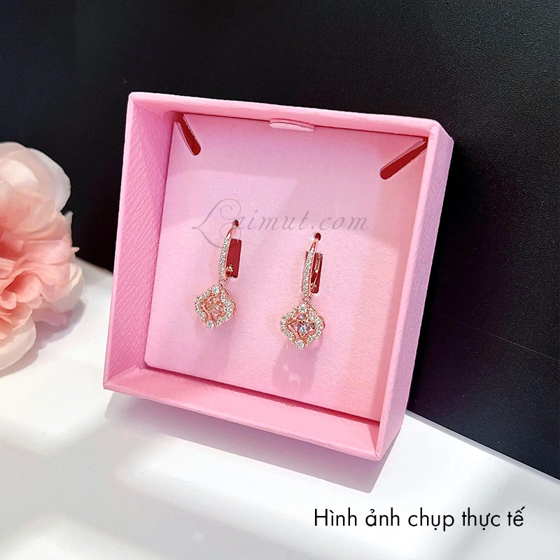 Bông Tai Swarovski Cỏ 4 Lá Sparkling Dance Drop Earrings 5516477