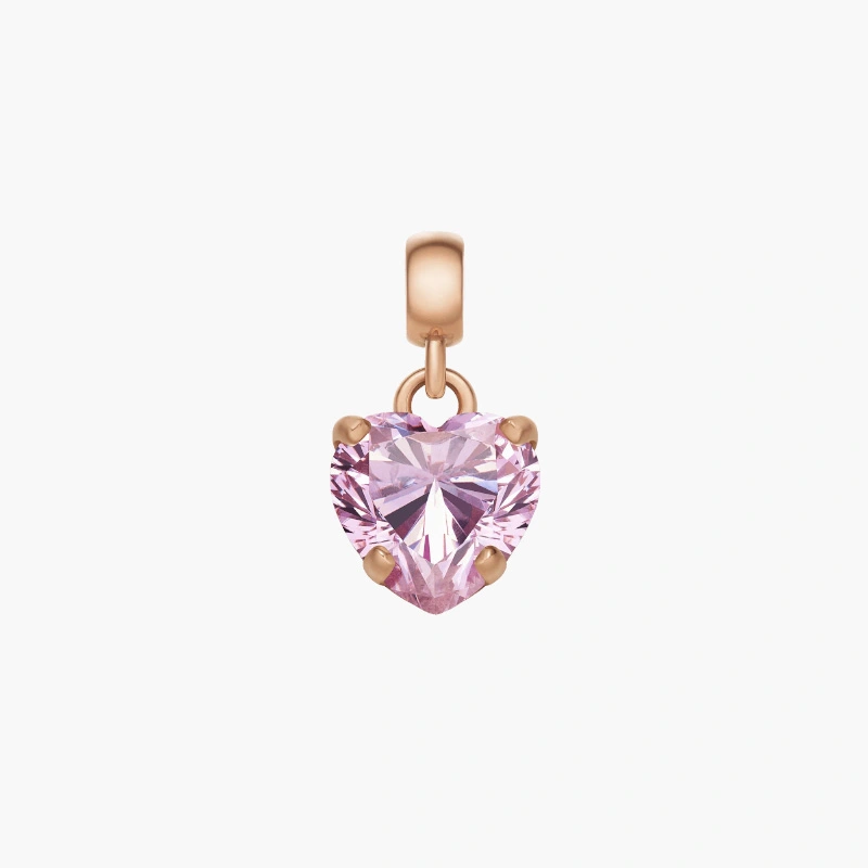 Charm Trái Tim Daniel Wellington Heart Pink Crystal DW00400425