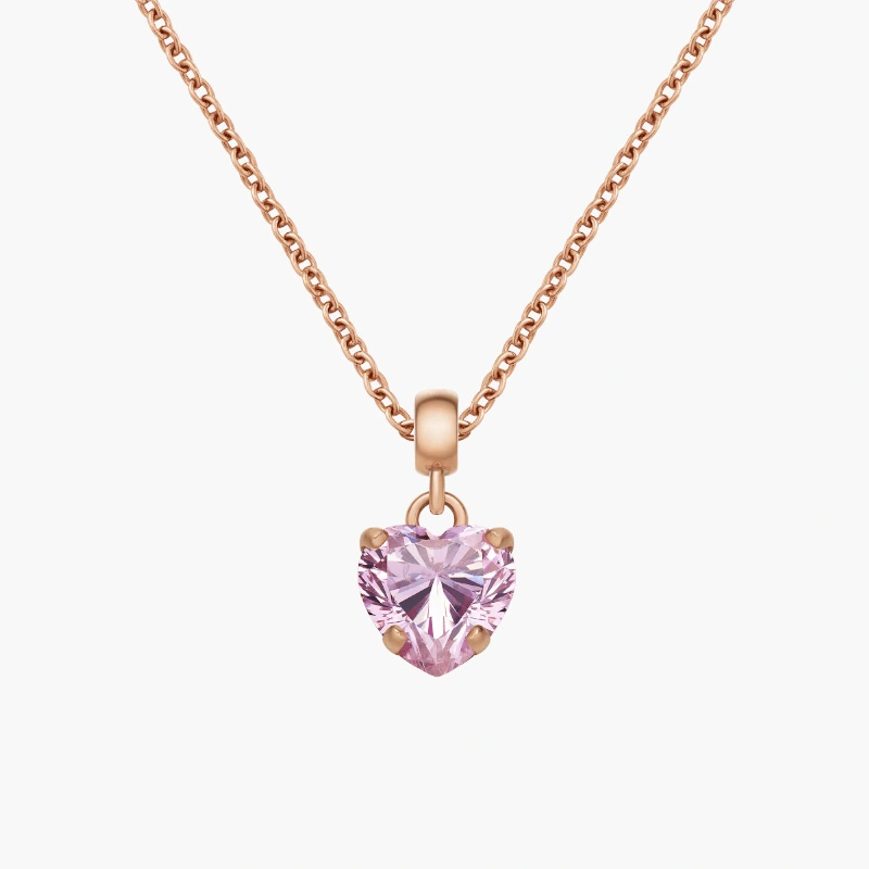 Charm Trái Tim Daniel Wellington Heart Pink Crystal DW00400425
