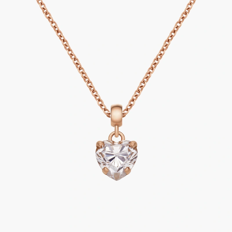 Charm Trái Tim Daniel Wellington DW00400424 Heart White Crystal Charm RG