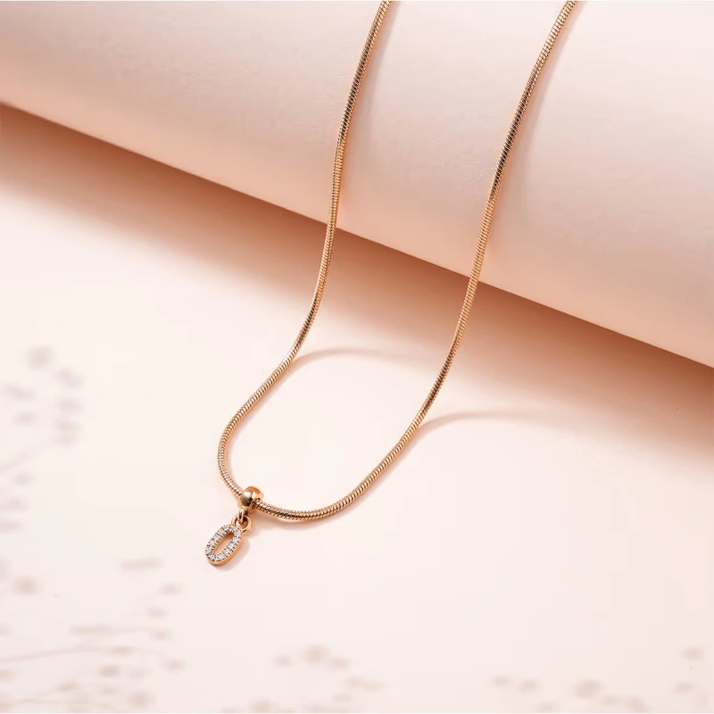 Charm Chữ Số 0-9 Daniel Wellington Crystal Number Charm, Vàng Hồng