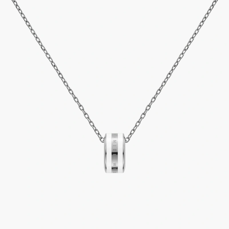 Dây Chuyền Daniel Wellington Chính Hãng Emalie DW00400304 Silver Satin White