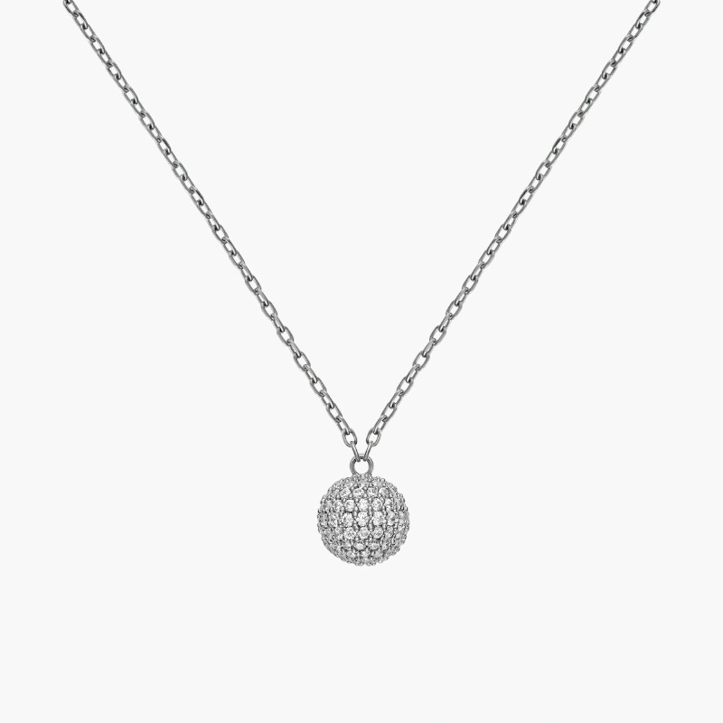 Dây Chuyền Daniel Wellington Chính Hãng DW00400655 Pavé Crystal Pendant Necklace Silver