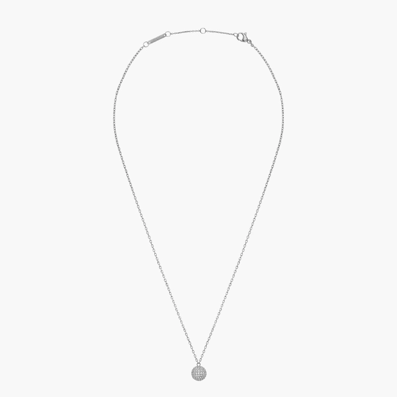 Dây Chuyền Daniel Wellington Chính Hãng DW00400655 Pavé Crystal Pendant Necklace Silver