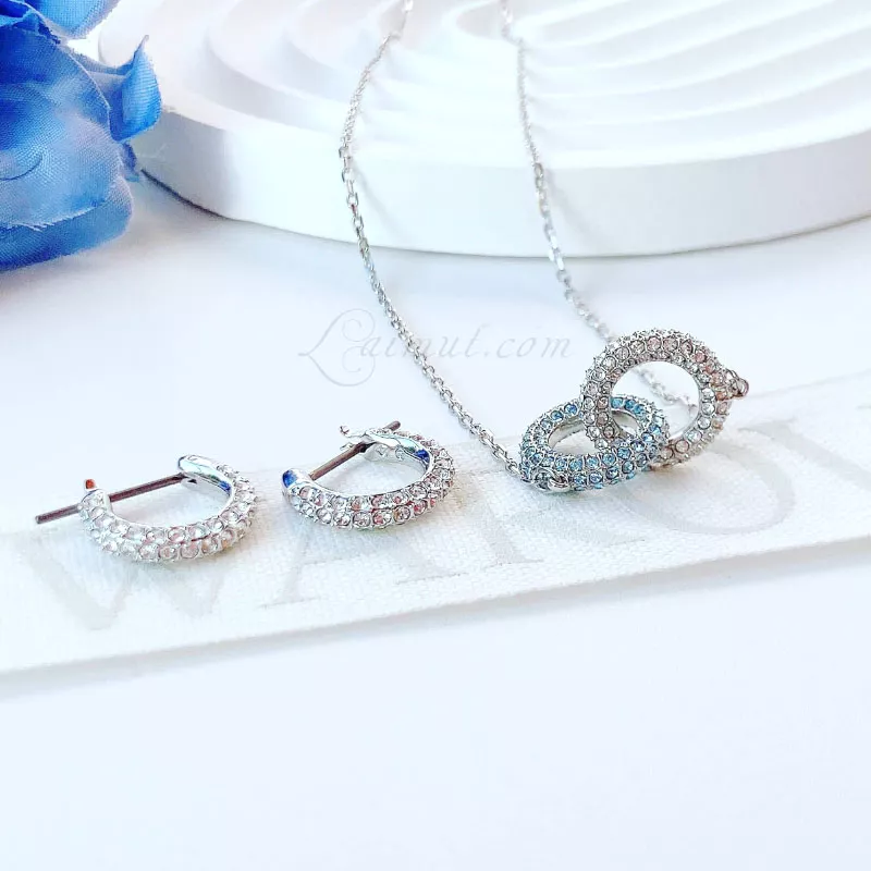 Dây Chuyền Swarovski Intertwined Circles Stone Necklace 5642883