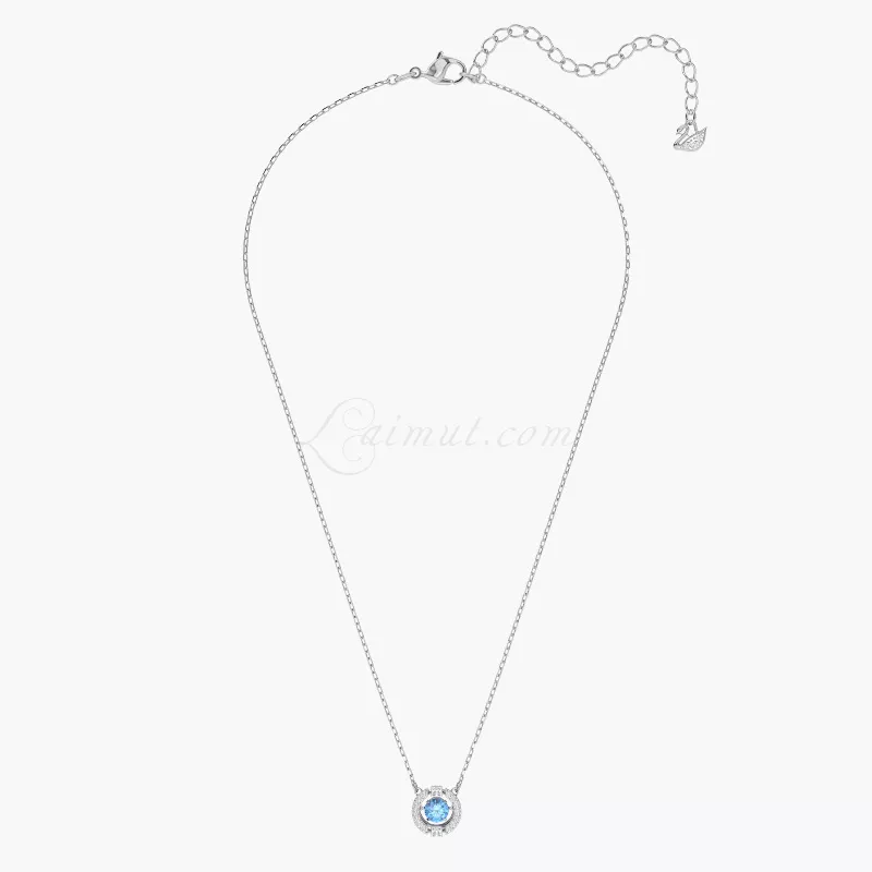 Dây Chuyền Swarovski Đá Nhảy Sparkling Dance Round Cut Necklace - Hình ảnh 4