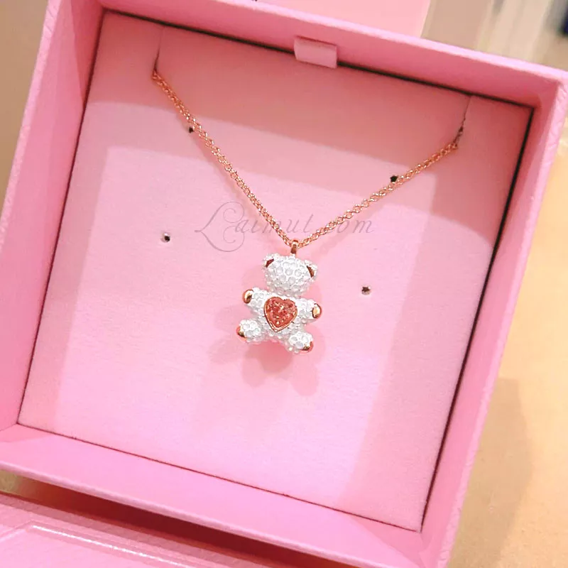 Dây Chuyền Swarovski Gấu White Teddy Pendant 5452026