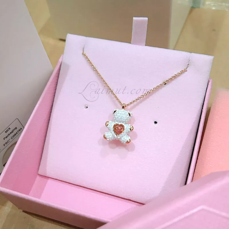 Dây Chuyền Swarovski Gấu White Teddy Pendant 5452026