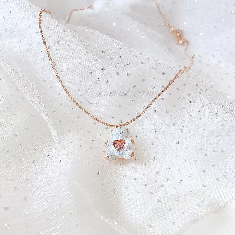 Dây Chuyền Swarovski Gấu White Teddy Pendant 5452026