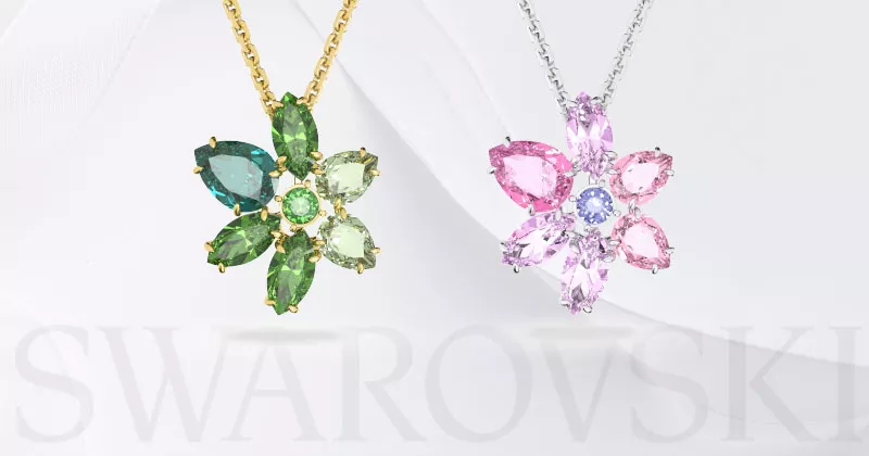 Dây Chuyền Swarovski Hoa Mixed Cuts Flower Gema Pendant