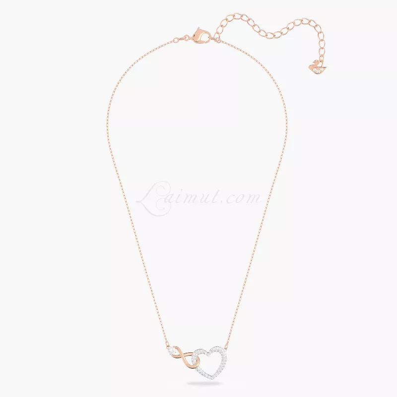 Dây Chuyền Swarovski Tình Yêu Chính Hãng Infinity And Heart Necklace - Hình ảnh 2