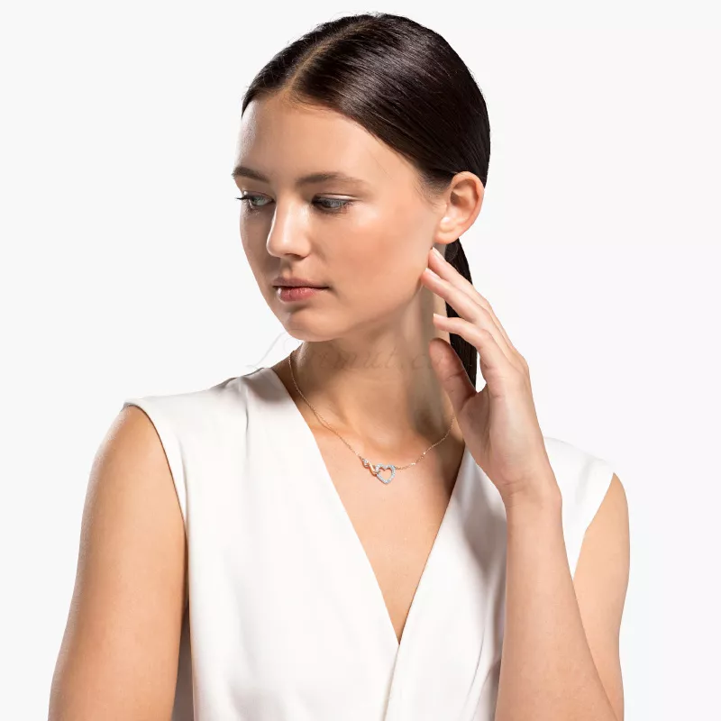 Dây Chuyền Swarovski Tình Yêu Infinity And Heart Necklace 5518865
