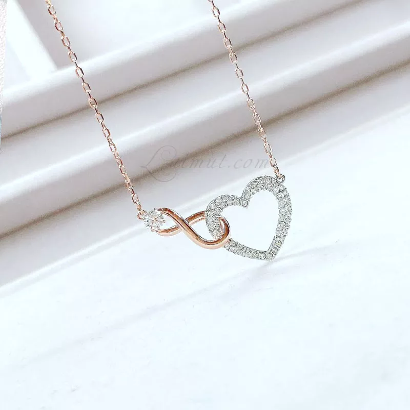 Dây Chuyền Swarovski Tình Yêu Infinity And Heart Necklace 5518865
