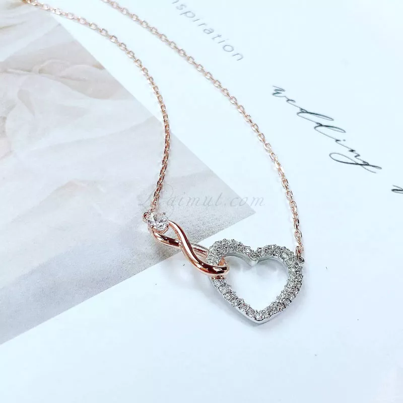 Dây Chuyền Swarovski Tình Yêu Infinity And Heart Necklace 5518865