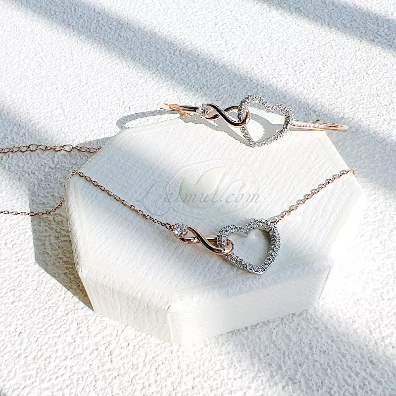 Dây Chuyền Swarovski Tình Yêu Infinity And Heart Necklace 5518865