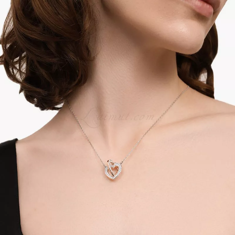 Dây Chuyền Swarovski Trái Tim Vĩnh Cửu Infinity Heart Necklace 5518868