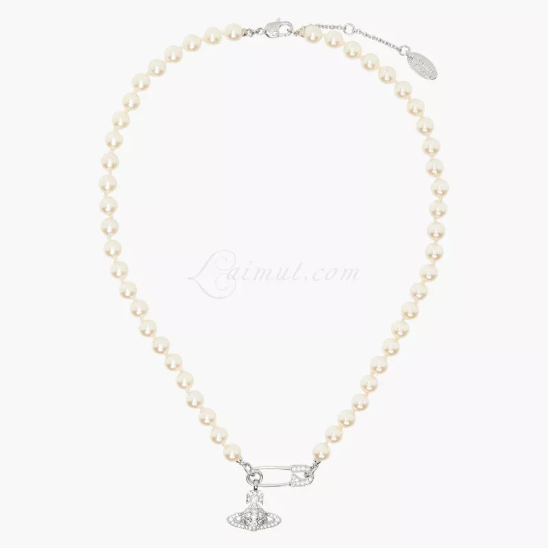 Vòng Cổ Vivienne Westwood Chính Hãng Lucrece Pearl Necklace - Hình ảnh 3