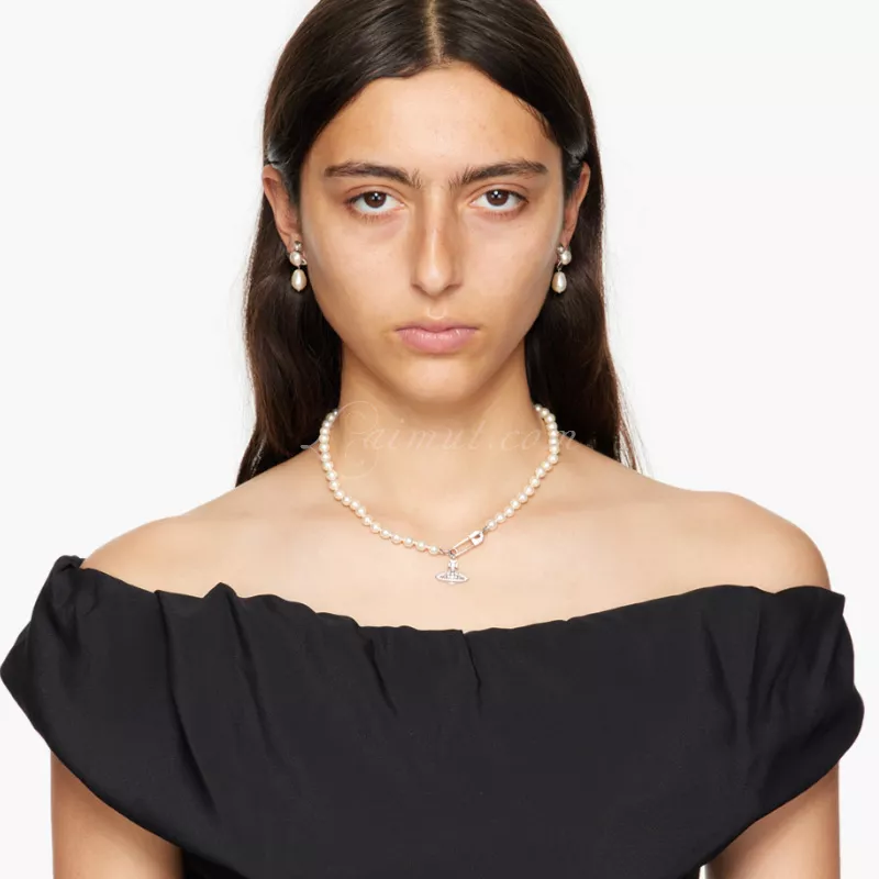 Vòng cổ Vivienne Westwood Chính Hãng Lucrece Pearl Necklace 8050889135944
