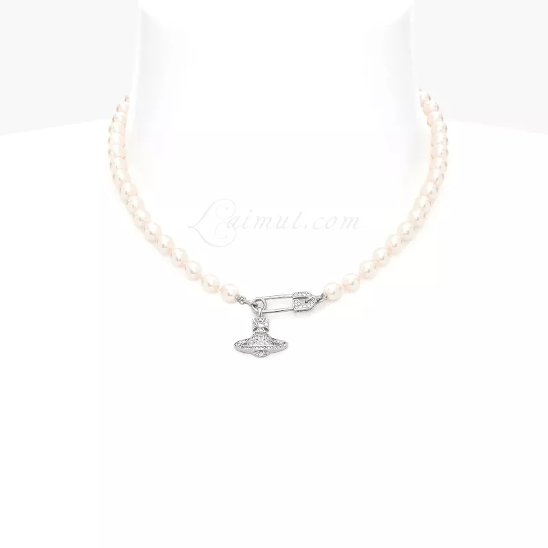Vòng Cổ Vivienne Westwood Chính Hãng Lucrece Pearl Necklace - Hình ảnh 4