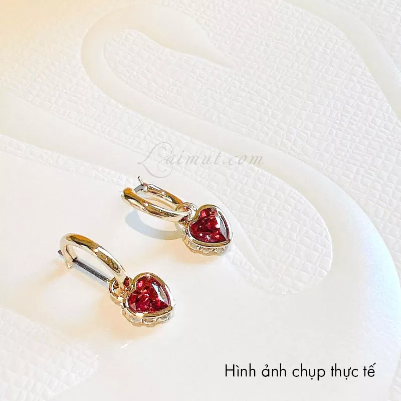 Bông Tai Swarovski Heart Chroma Drop Earrings 5684760