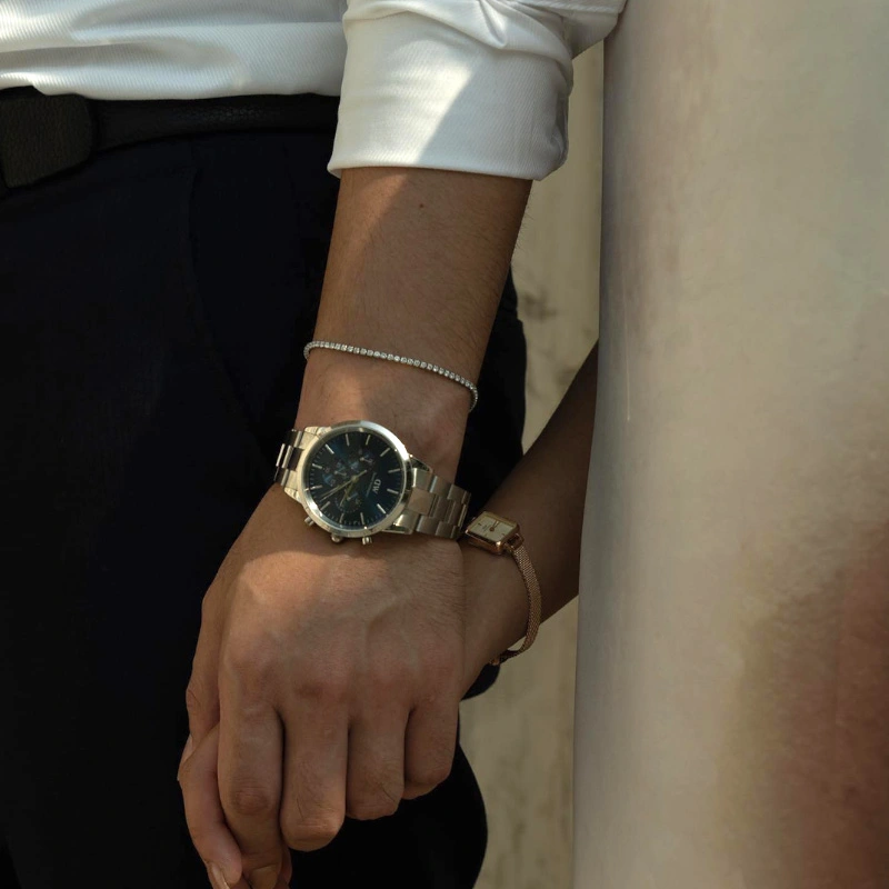 Lắc Daniel Wellington Chính Hãng Tennis Bracelet DW00400386 Màu Bạc