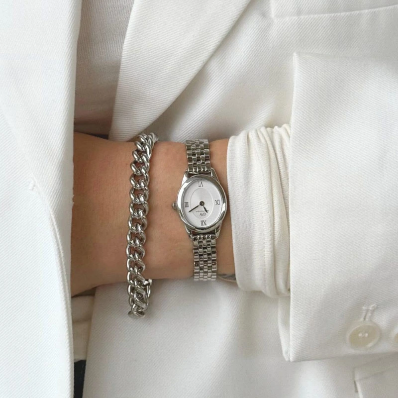 Lắc Tay Daniel Wellington Chunky Chain Bracelet DW00400849 Màu Bạc