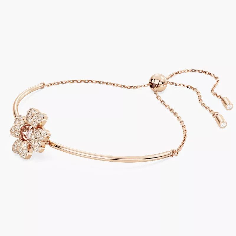 Lắc Tay Swarovski Cỏ 4 Lá Đá Nhảy Chính Hãng Clover Idyllia Bracelet - Hình ảnh 2