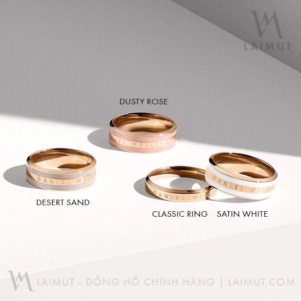Nhẫn Daniel Wellington Chính Hãng Satin White/ Desert Sand/ Dusty Rose Nam Nữ